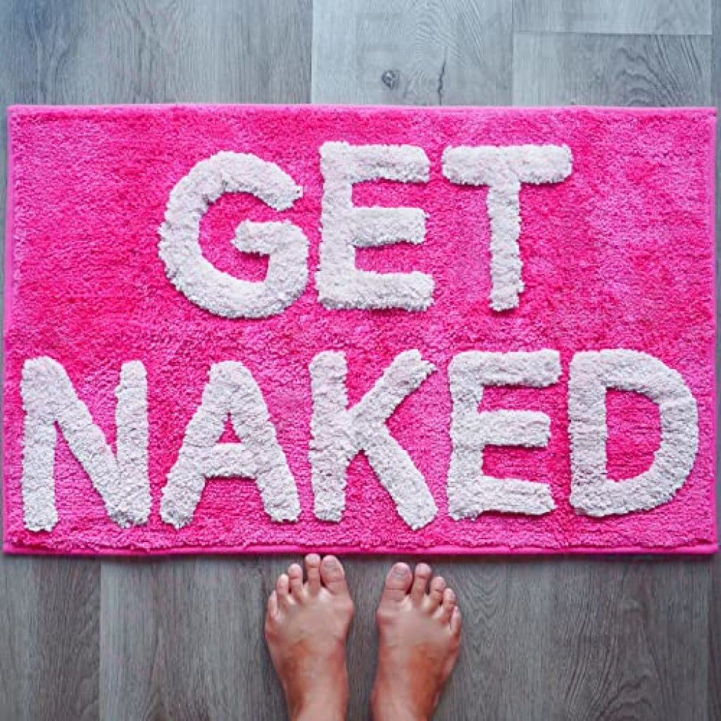 Get Naked Tappetino da bagno carino tappeto da bagno antiscivolo in microfibra divertente decorazione da bagno rosa tappetino da bagno per vasca e doccia Get Naked Tappetino da bagno carino tappeto da bagno antiscivolo in microfibra divertente decorazione da bagno rosa tappetino da bagno per vasca e doccia