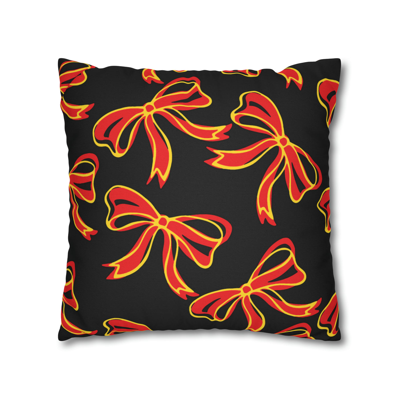 Trendy Bow College Pillow Cover - Dorm Pillow, Graduation Gift, Bed Party Gift, Acceptance Gift, College Gift, Maryland, Terps, Terrapins