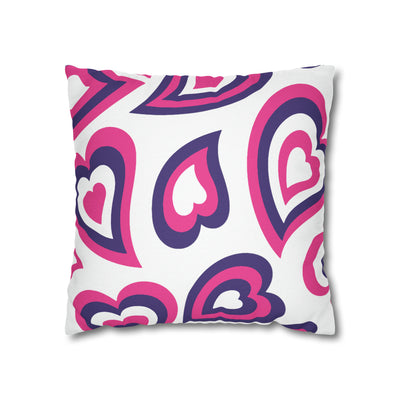 Retro Heart Pillow - Pink & Purple, Heart Pillow, Hearts, Valentine's Day, Sleepaway Camp Pillow, Camp Matoaka, Camp Pillow, Playroom Pillow