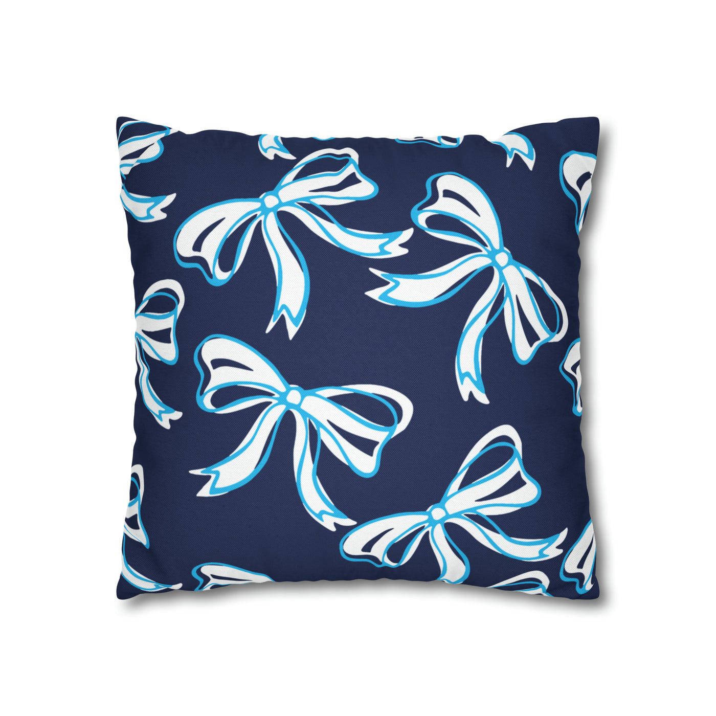 Trendy Bow College Pillow Cover - Dorm Pillow, Graduation Gift,Bed Party Gift,Acceptance Gift,College Gift, VIllanova, Penn State, UConn