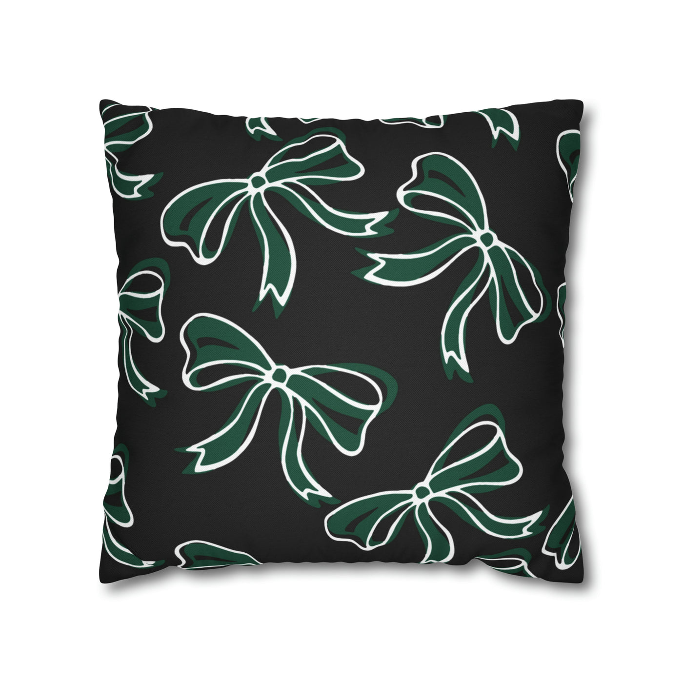 Trendy Bow College Pillow Cover - Dorm Pillow, Graduation Gift,Bed Party Gift,Acceptance Gift,College Gift, Michigan State, BING