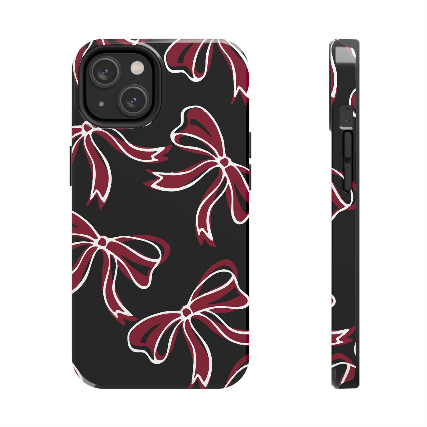 Trendy Bow Phone Case, Bed Party Bow Iphone case, Bow Phone Case, - South Carolina, Gamecocks, USC, garnet and black