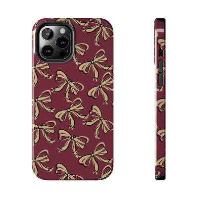 Small Bow FSU Phone Case - Burgandy