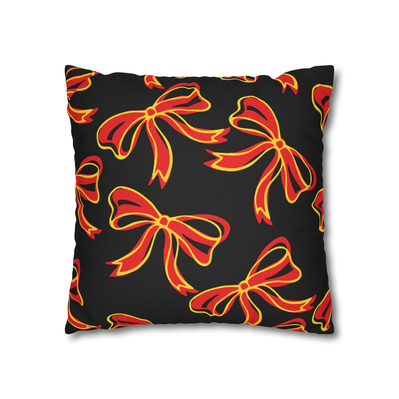 Trendy Bow College Pillow Cover - Dorm Pillow, Graduation Gift, Bed Party Gift, Acceptance Gift, College Gift, Maryland, Terps, Terrapins