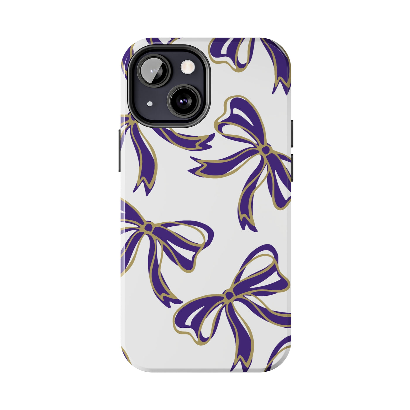Copy of Trendy Bow Phone Case, Bed Party Bow Iphone case, Bow Phone Case, College Case, Bow Gifts - James Madison - JMU Dukes - Purple and Gold
