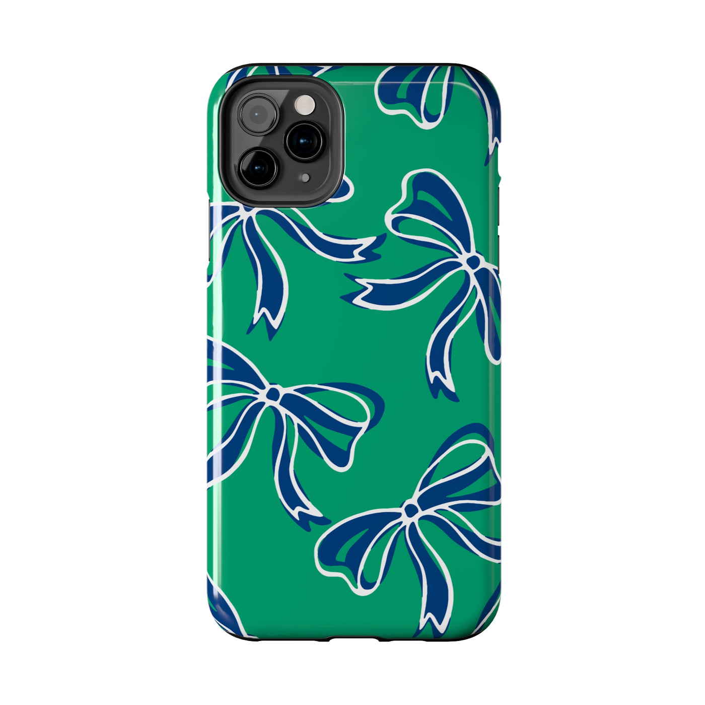 Trendy Bow Phone Case, Bed Party Bow Iphone case, Bow Phone Case, - FGCU, Blue and Green, Florida Gulf Coast