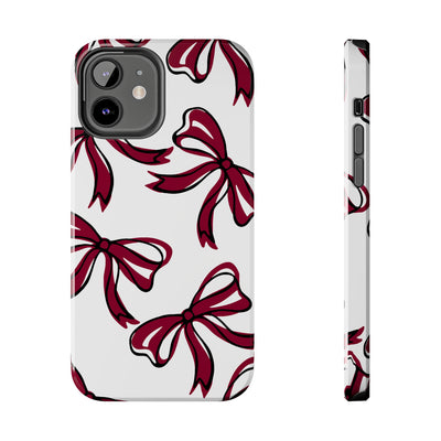 Trendy Bow Phone Case, Bed Party Bow Iphone case, Bow Phone Case, - South Carolina, Gamecocks, USC, garnet and black