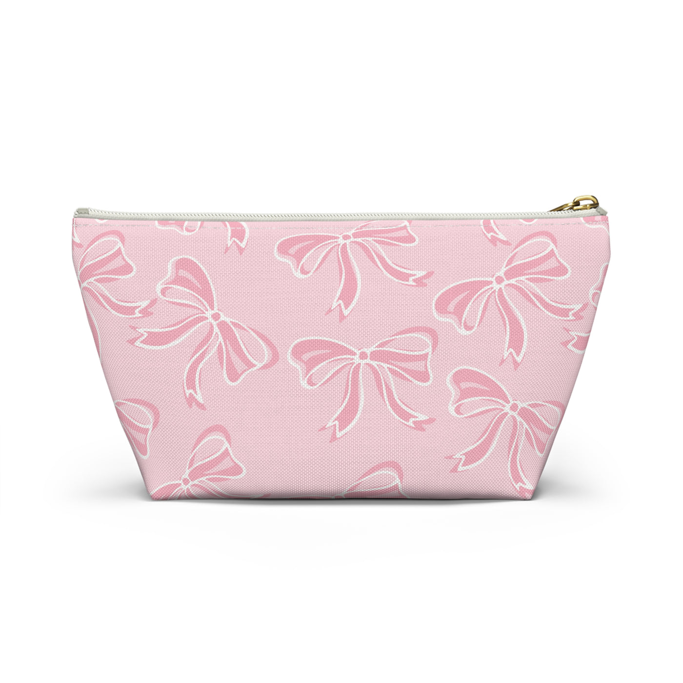 Coquette Pink Bow Monogram Makeup Bag, Pink Bow, Coquette Accessories, Pink Accessories, Pink Coquette Makeup Bag