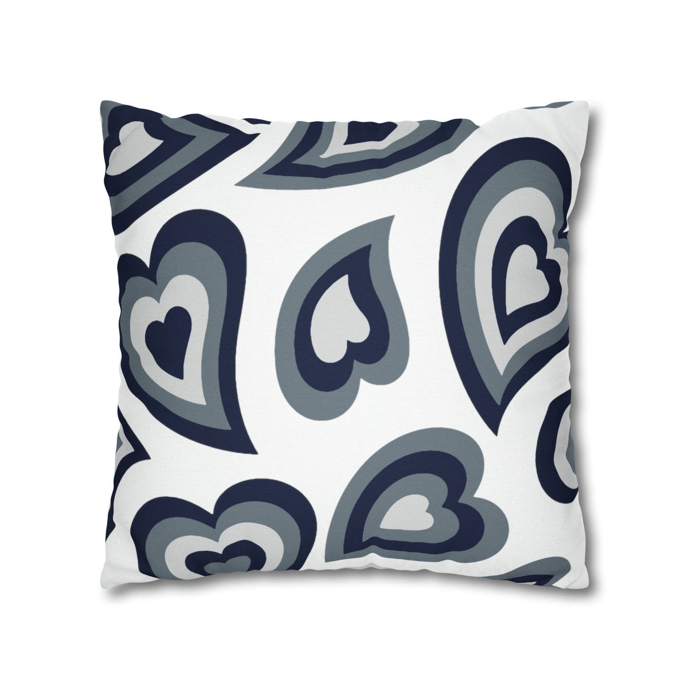 Retro Heart Pillow - Navy and Grey, Heart Pillow, Hearts, Valentine's Day, UConn Huskies, Playroom Decor, Bed Party Pillow, Dorm Pillow