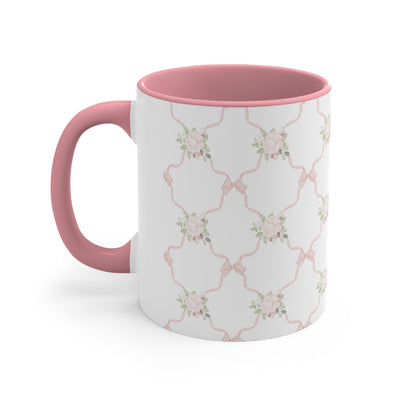 Coquette Black with Pink Bow Ceramic Mug