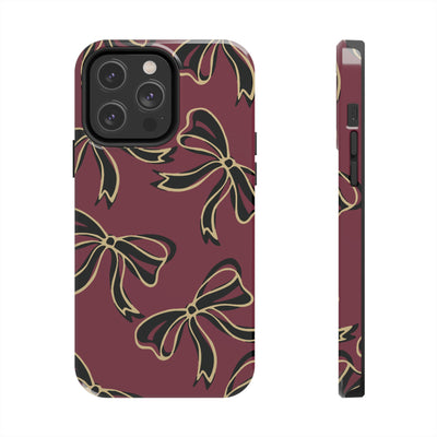 Copy of Florida State Burgandy Phone Case with Gold & Black Bows