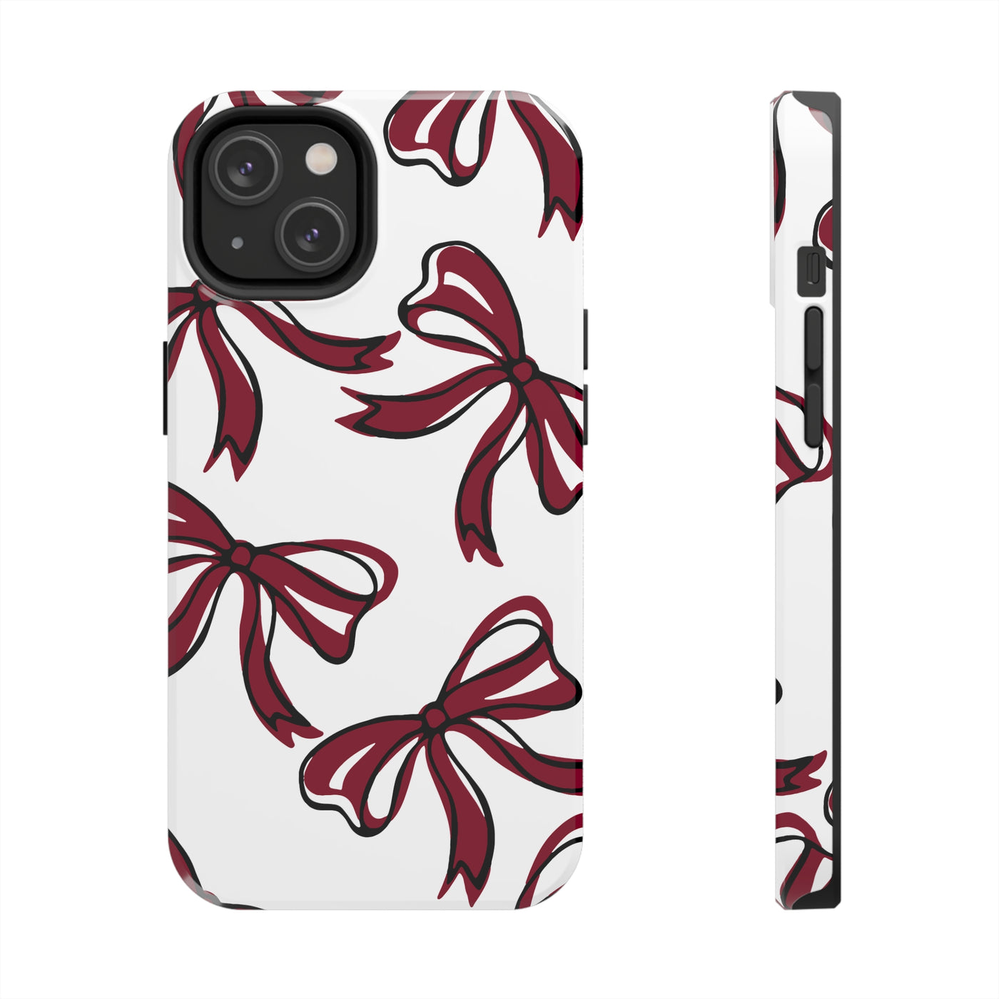 Trendy Bow Phone Case, Bed Party Bow Iphone case, Bow Phone Case, - South Carolina, Gamecocks, USC, garnet and black