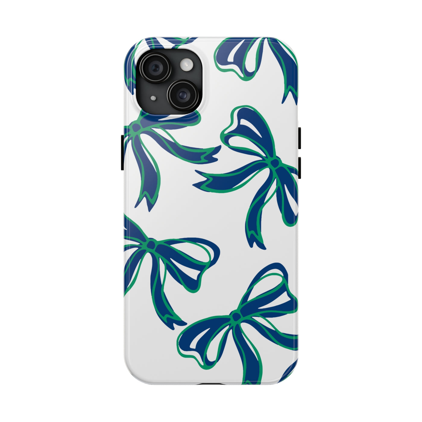 Trendy Bow Phone Case, Bed Party Bow Iphone case, Bow Phone Case, - FGCU, Blue and Green, Florida Gulf Coast