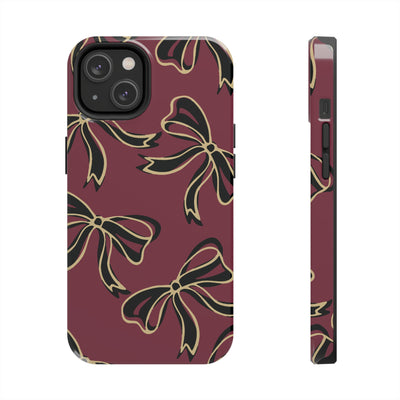 Copy of Florida State Burgandy Phone Case with Gold & Black Bows