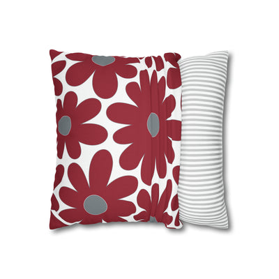 Two Color Double Sided Groovy Flower Pillow - College Dorm Pillow - Bed Party Pillow - Alabama