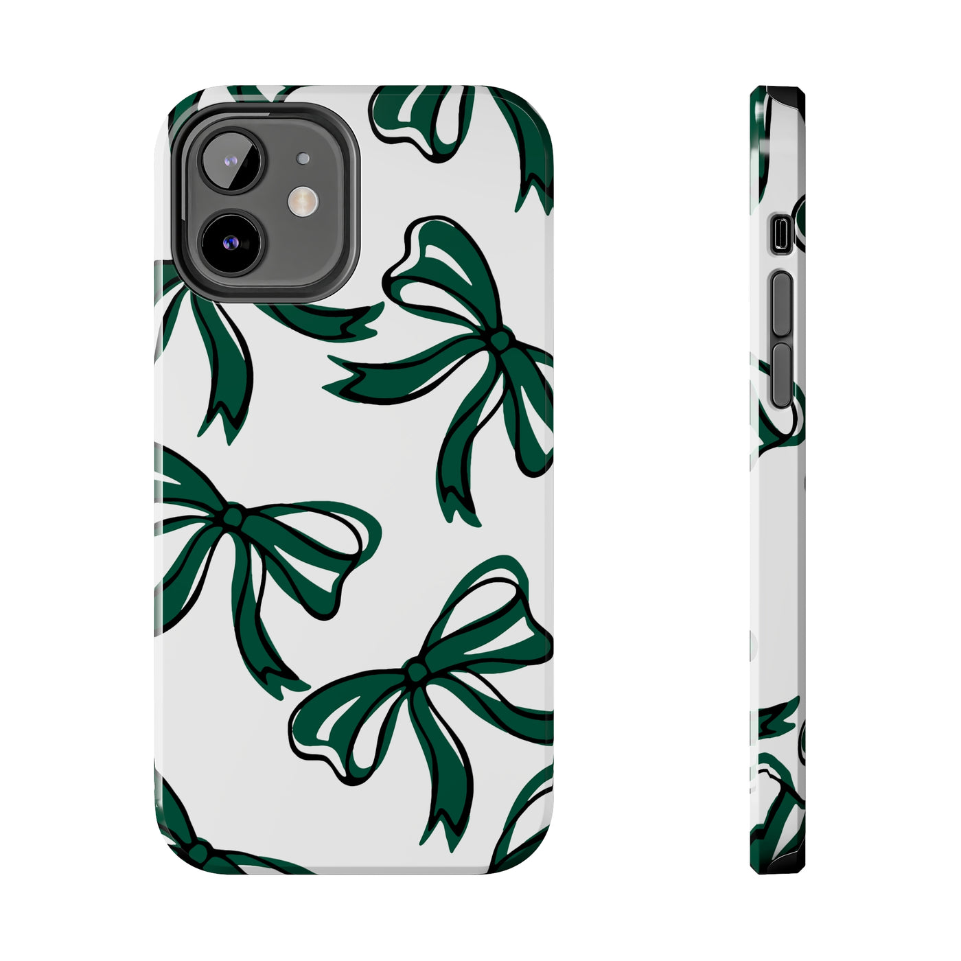 Trendy Bow Phone Case, Bed Party Bow Iphone case, Bow Phone Case, - Michigan State, Spartans, BING, green and white