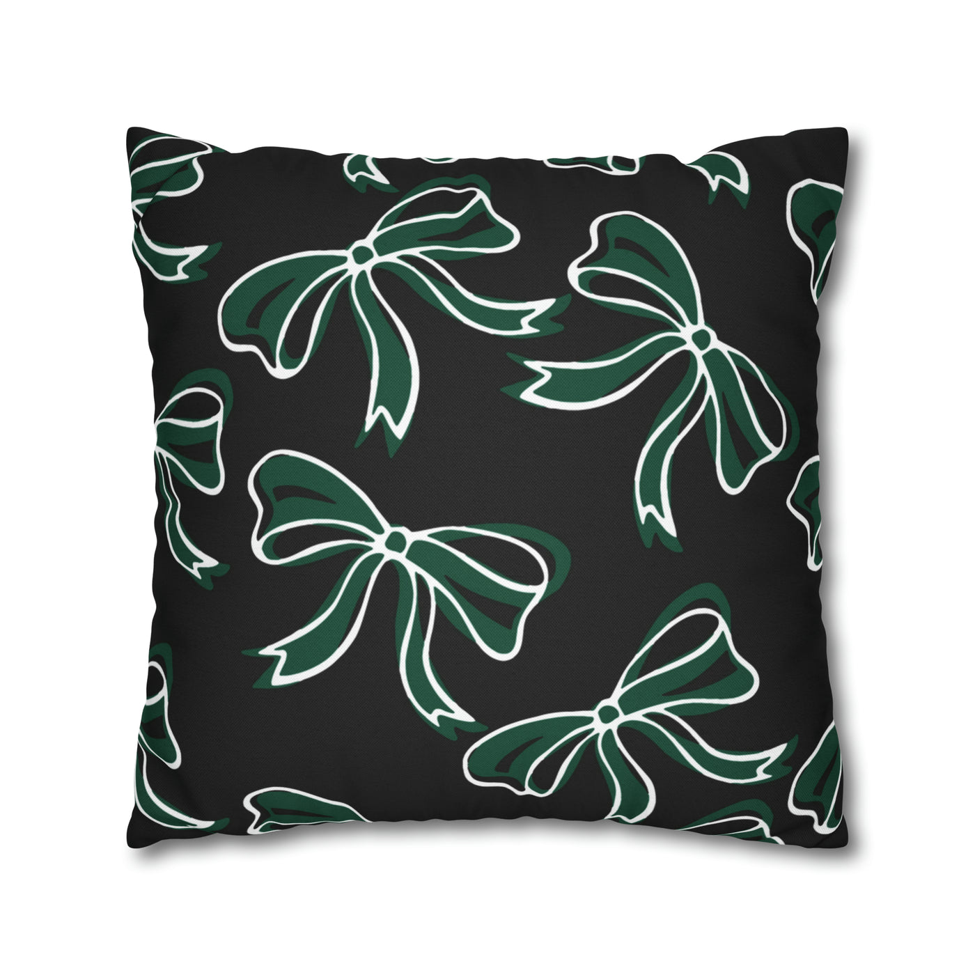 Trendy Bow College Pillow Cover - Dorm Pillow, Graduation Gift,Bed Party Gift,Acceptance Gift,College Gift, Michigan State, BING
