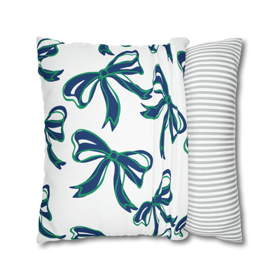 Trendy Bow College Pillow Cover - Dorm Pillow, Graduation Gift, Bed Party Gift, Acceptance Gift, College Gift, Florida Gulf Coast, FGCU