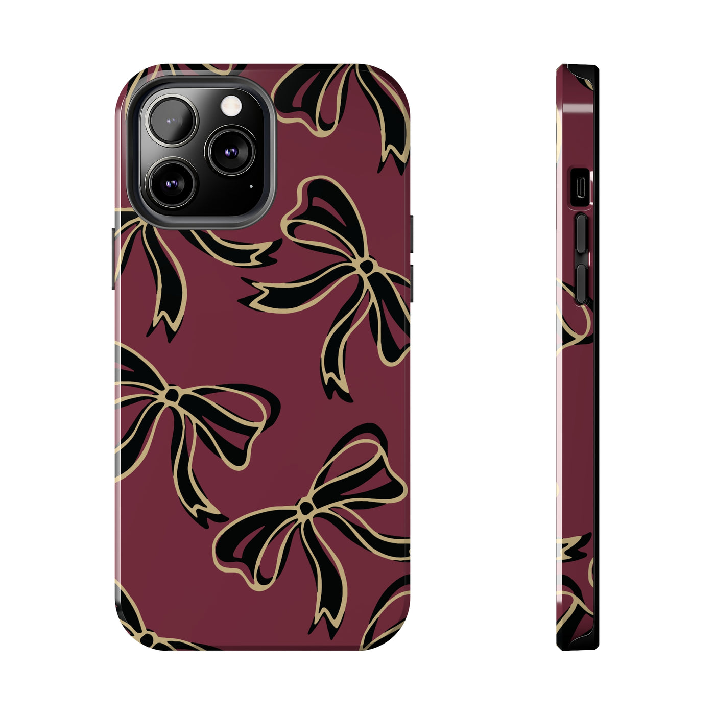 Copy of Florida State Burgandy Phone Case with Gold & Black Bows