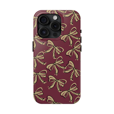 Small Bow FSU Phone Case - Burgandy