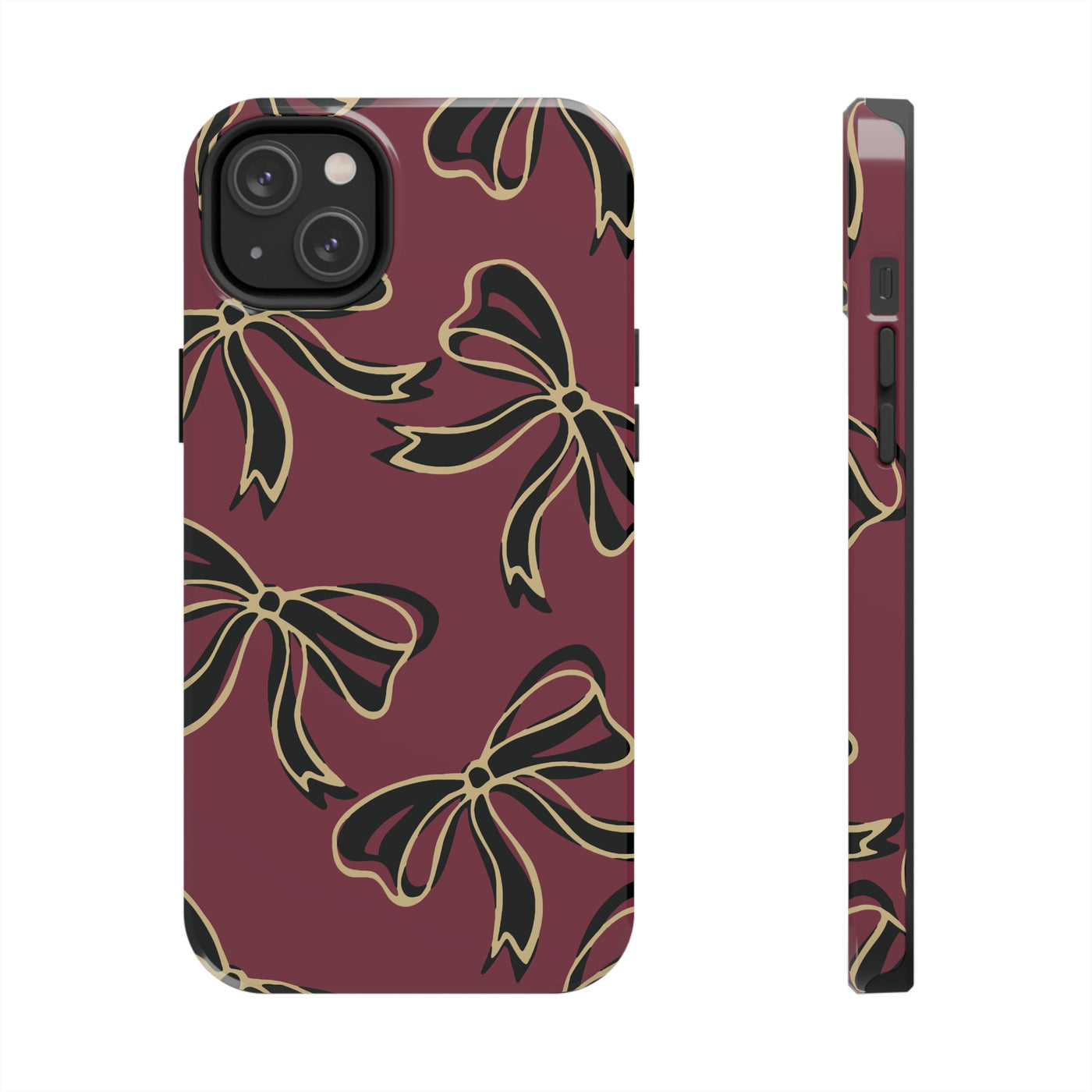 Copy of Florida State Burgandy Phone Case with Gold & Black Bows