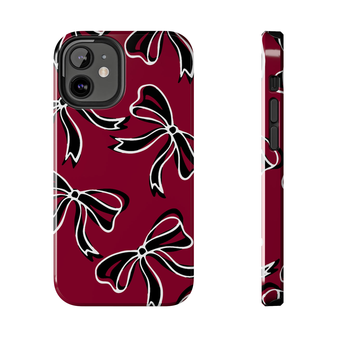 Trendy Bow Phone Case, Bed Party Bow Iphone case, Bow Phone Case, - South Carolina, Gamecocks, USC, garnet and black