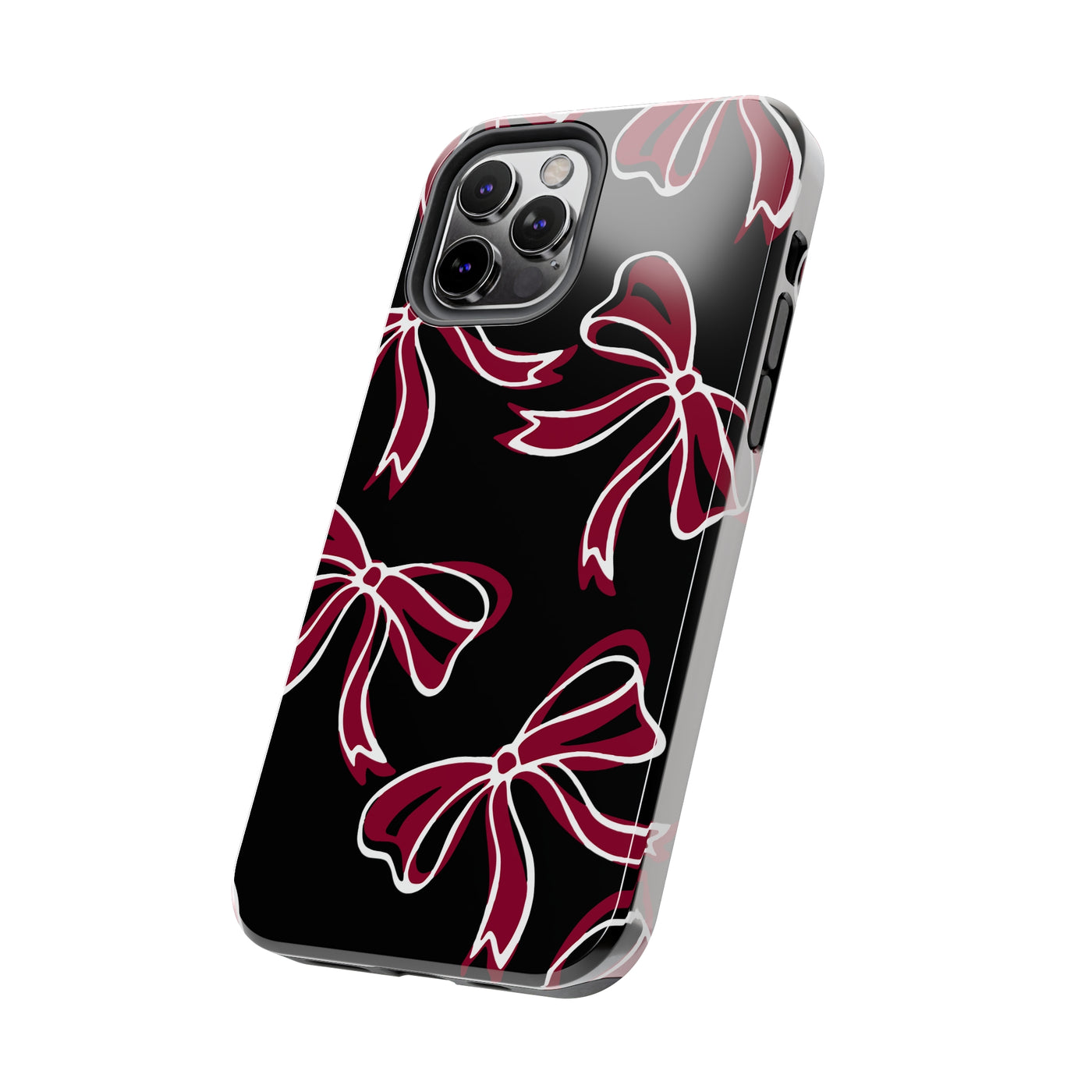 Trendy Bow Phone Case, Bed Party Bow Iphone case, Bow Phone Case, - South Carolina, Gamecocks, USC, garnet and black