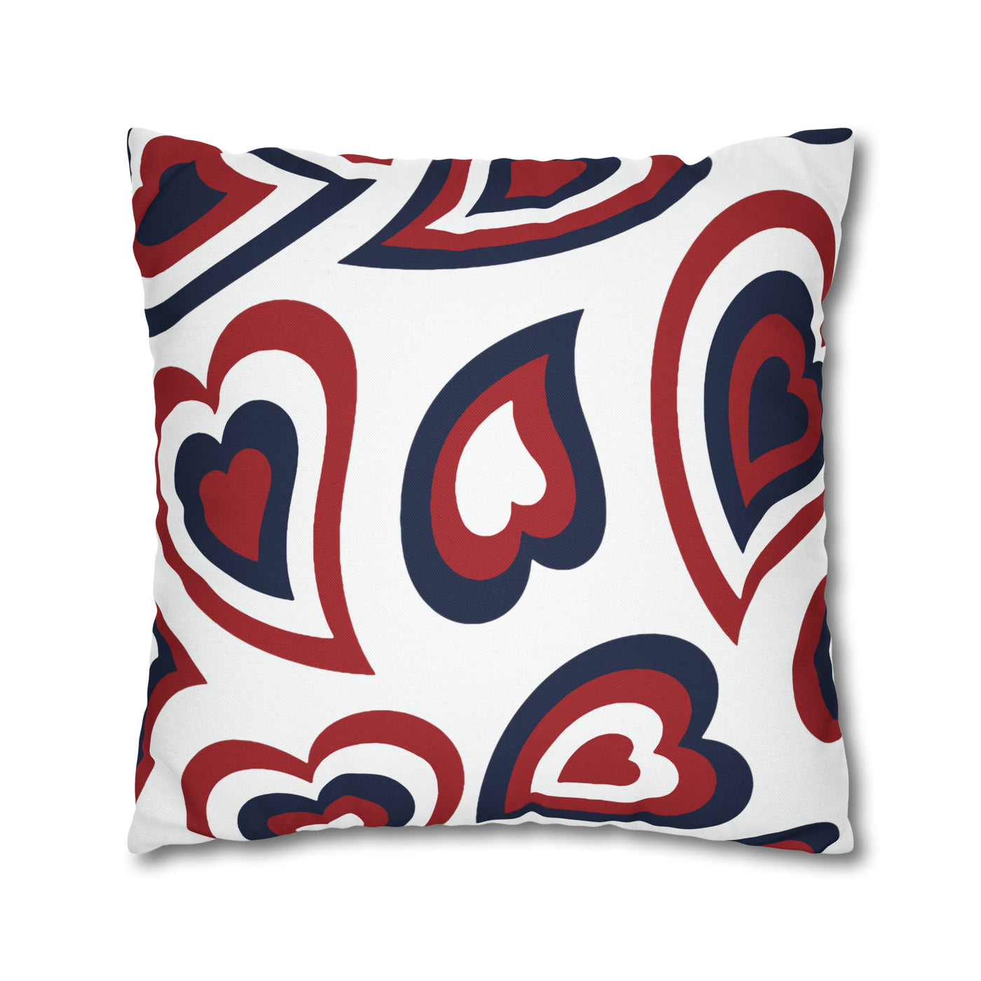 Retro Heart Pillow Cover - Blue and Red, Heart Pillow, Hearts, Valentine’s Day, Arizona, Bear Down, Bed Party Pillow, Camp, dorm decor, ZONA