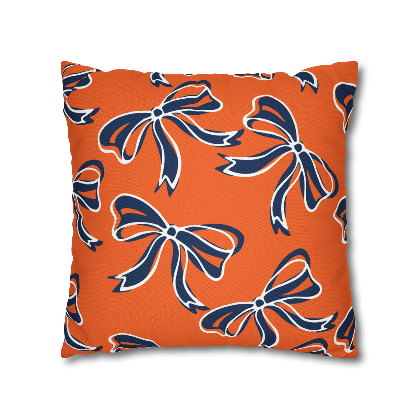 Trendy Bow College Pillow Cover - Dorm Pillow, Graduation Gift, Bed Party Gift, Acceptance Gift, College Gift, Syracuse, Bucknell, Illinois