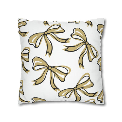 Trendy Bow College Pillow Cover - Dorm Pillow, Graduation Gift, Bed Party Gift, Acceptance Gift, College Gift, CU Boulder, UCF, Wake Forest,