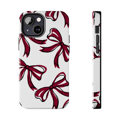 Trendy Bow Phone Case, Bed Party Bow Iphone case, Bow Phone Case, - South Carolina, Gamecocks, USC, garnet and black