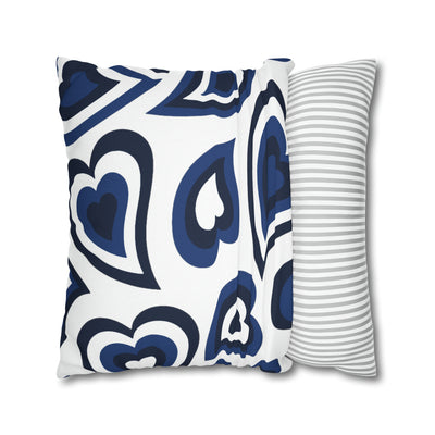 Retro Heart Pillow - Navy & White, Heart Pillow, Hearts, Valentine's Day, Penn State, Bed Party Pillow, Sleepaway Camp Pillow, We Are