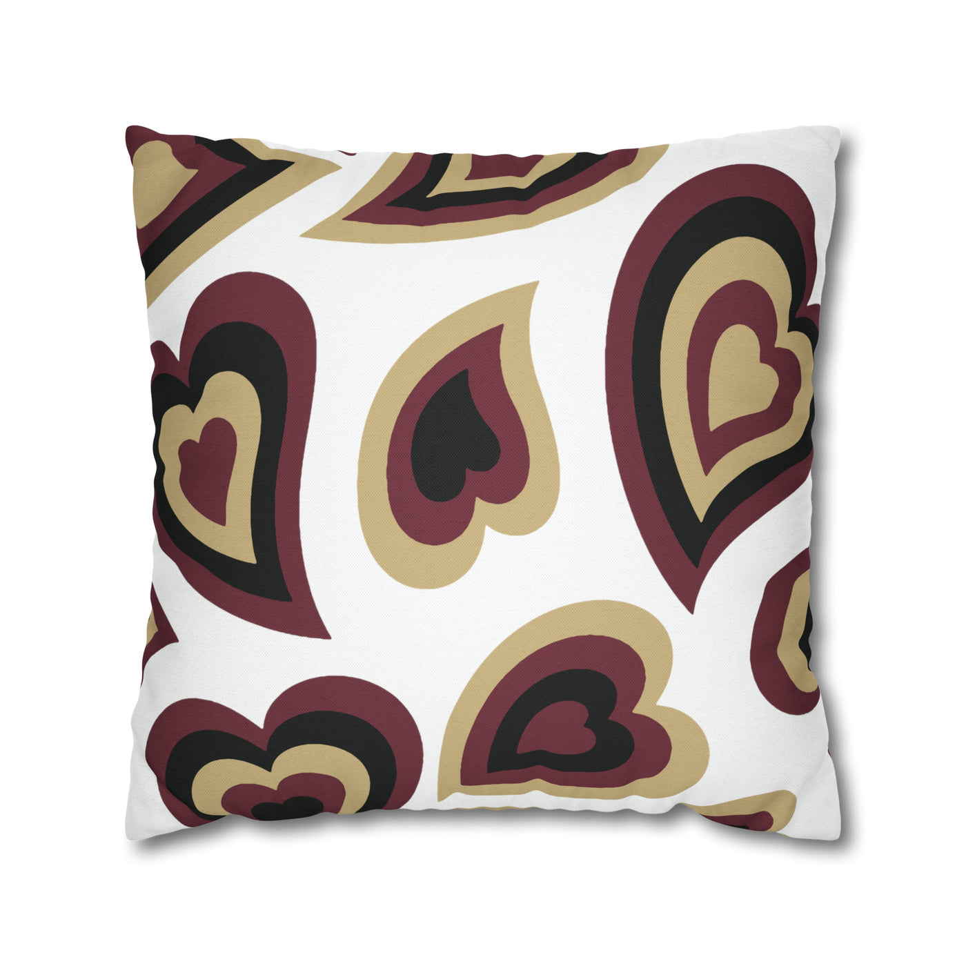 Retro Heart Pillow - garnet & gold, Heart Pillow, Hearts, Valentine's Day, FSU, Elon, Boston College, Bed Party Pillow, Camp, dorm decor,