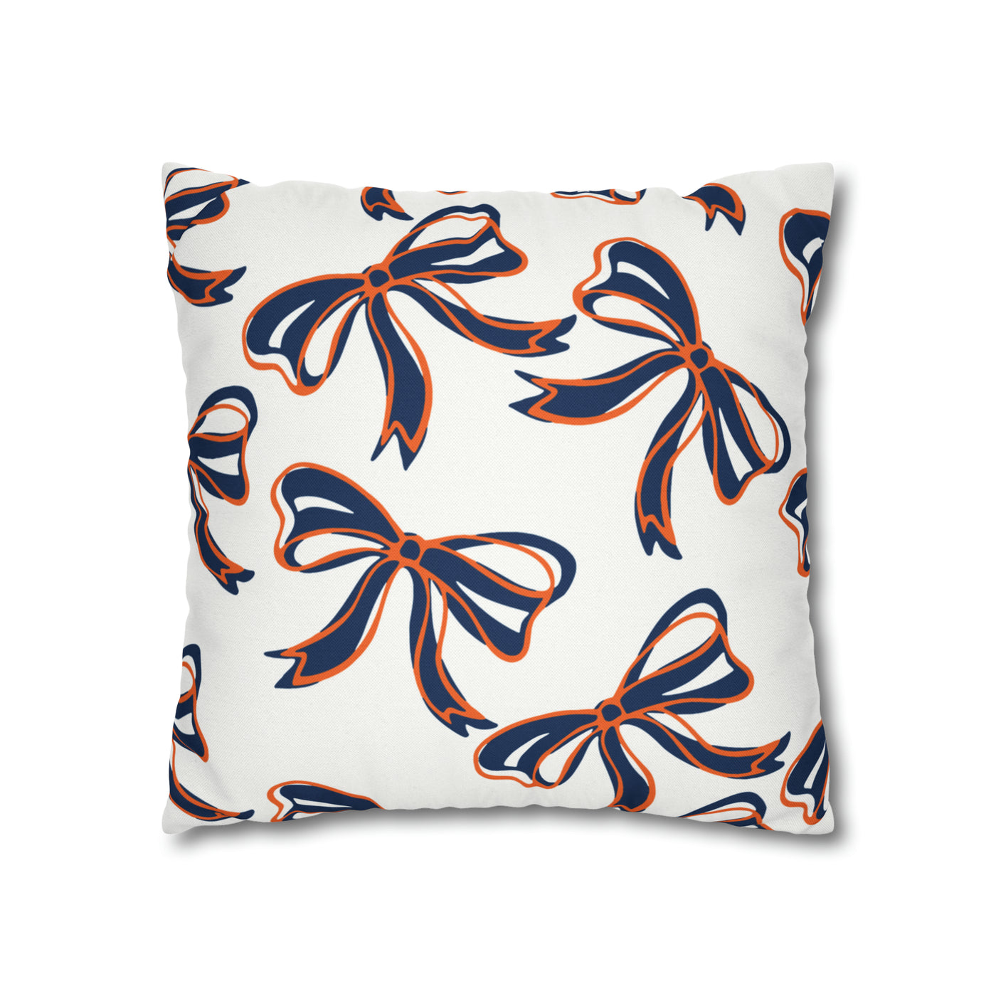 Trendy Bow College Pillow Cover - Dorm Pillow, Graduation Gift, Bed Party Gift, Acceptance Gift, College Gift, Syracuse, Bucknell, Illinois