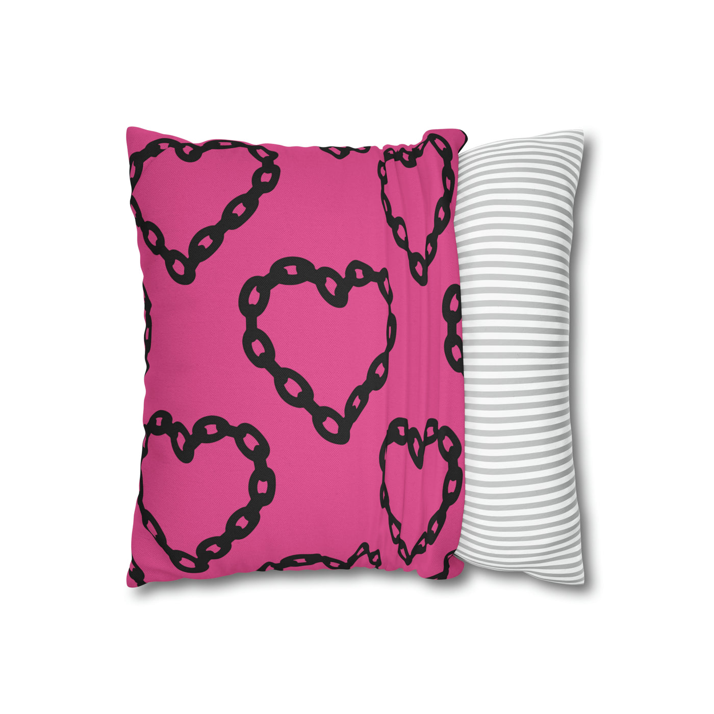 Heart with Chains Pillow Cover, Trendy Pillow Cover, College Pillow Cover