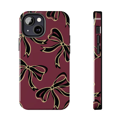 Copy of Florida State Burgandy Phone Case with Gold & Black Bows