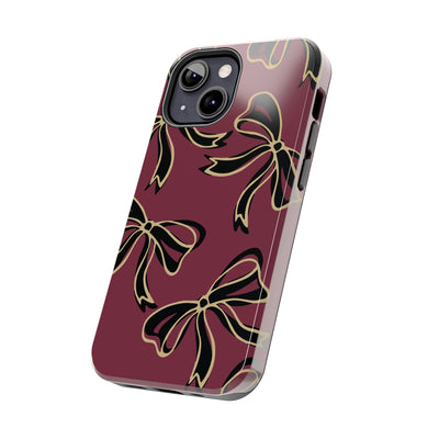 Copy of Florida State Burgandy Phone Case with Gold & Black Bows