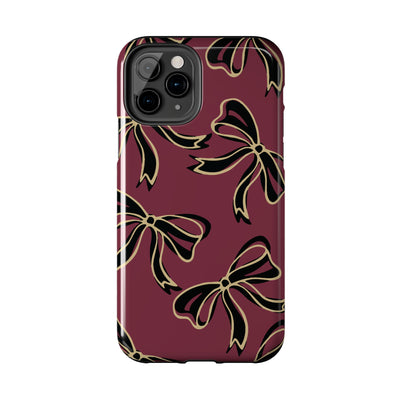 Copy of Florida State Burgandy Phone Case with Gold & Black Bows