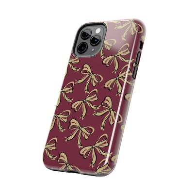 Small Bow FSU Phone Case - Burgandy