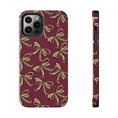 Small Bow FSU Phone Case - Burgandy