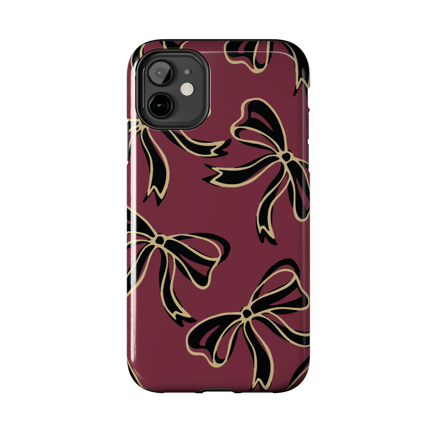 Copy of Florida State Burgandy Phone Case with Gold & Black Bows