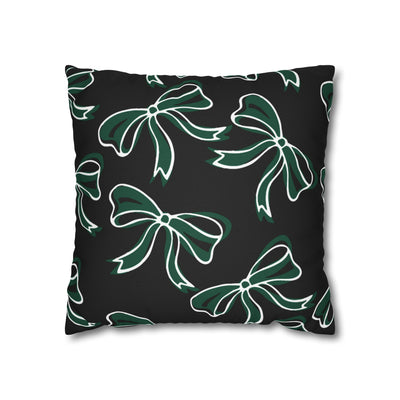 Trendy Bow College Pillow Cover - Dorm Pillow, Graduation Gift,Bed Party Gift,Acceptance Gift,College Gift, Michigan State, BING