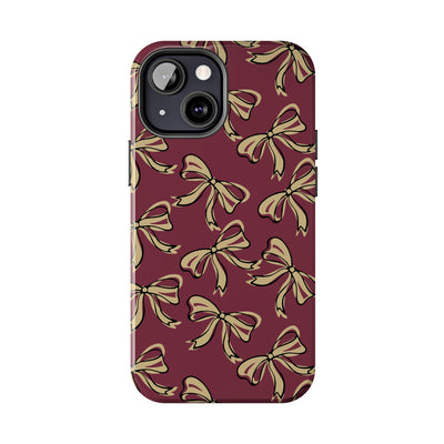 Small Bow FSU Phone Case - Burgandy