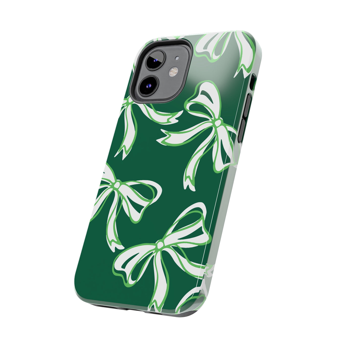 Trendy Bow Phone Case, Bow Phone Case, - Binghamton, BING, Bearcats, green and white