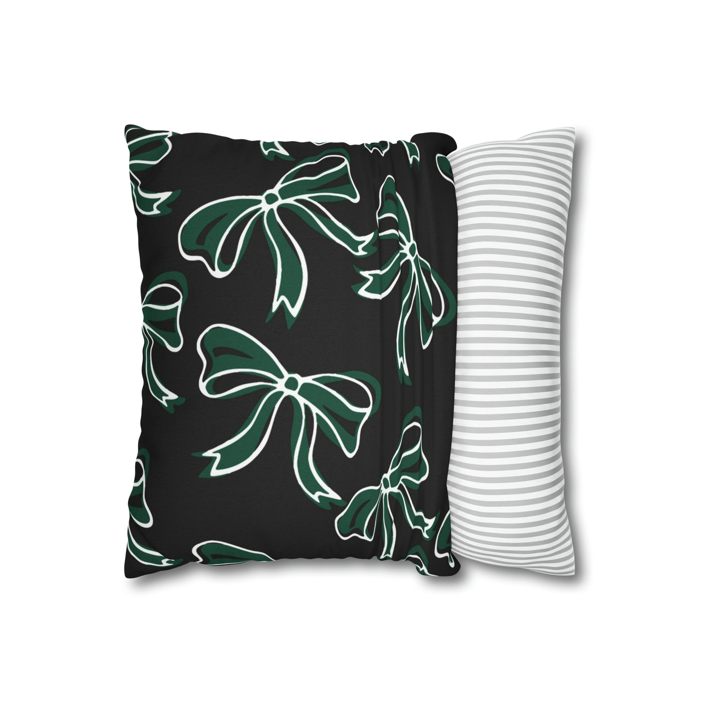 Trendy Bow College Pillow Cover - Dorm Pillow, Graduation Gift,Bed Party Gift,Acceptance Gift,College Gift, Michigan State, BING