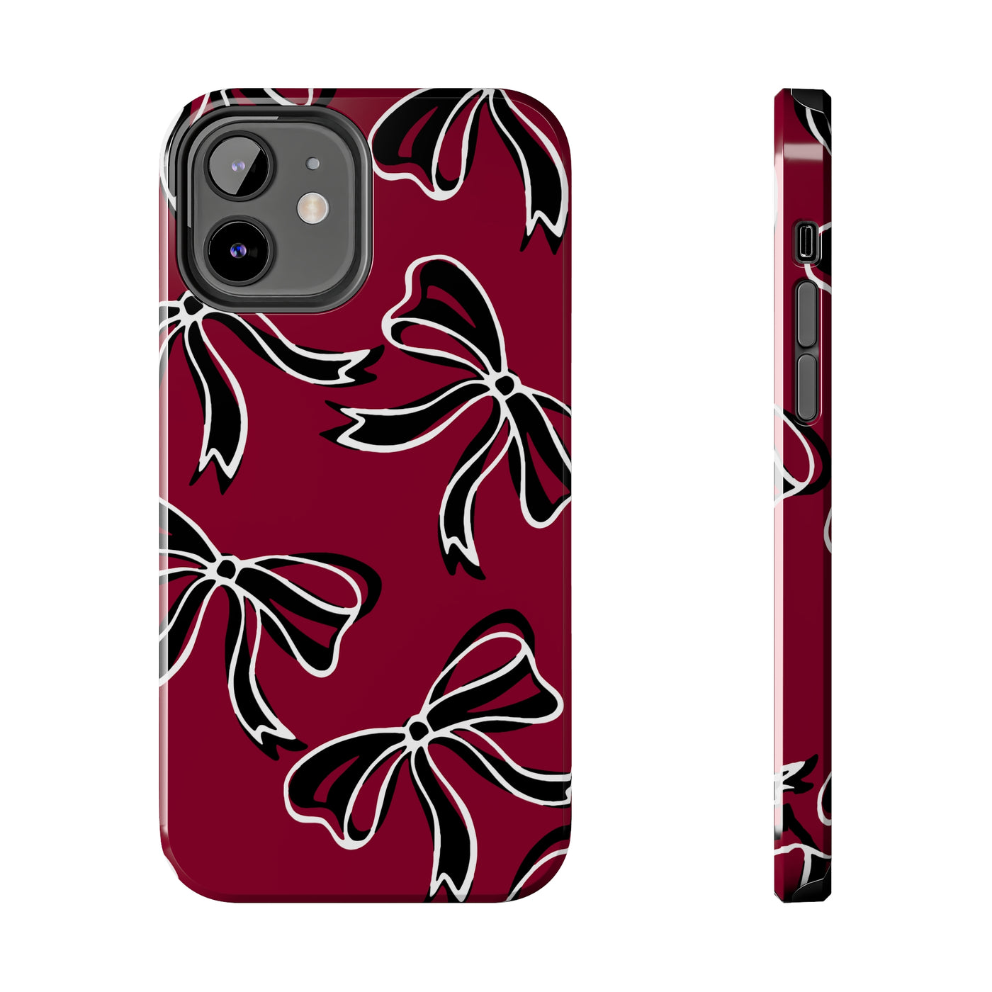 Trendy Bow Phone Case, Bed Party Bow Iphone case, Bow Phone Case, - South Carolina, Gamecocks, USC, garnet and black