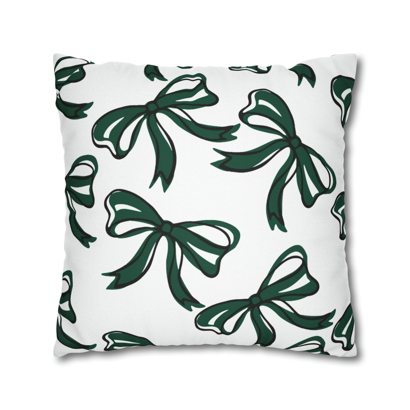 Trendy Bow College Pillow Cover - Dorm Pillow, Graduation Gift,Bed Party Gift,Acceptance Gift,College Gift, Michigan State, BING