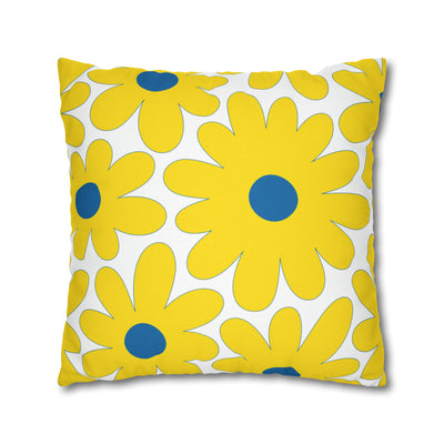 Two Color Double Sided Groovy Flower Pillow - College Dorm Pillow - Bed Party Pillow - Delaware