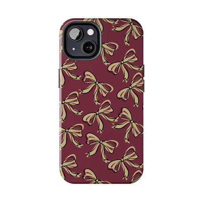 Small Bow FSU Phone Case - Burgandy