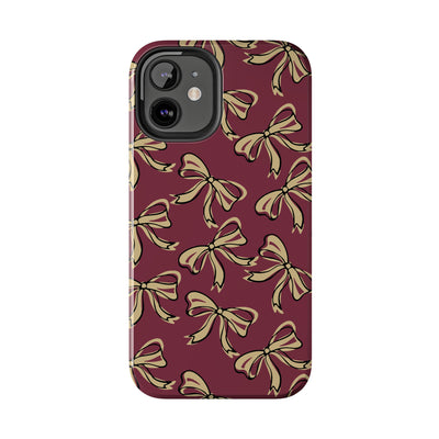 Small Bow FSU Phone Case - Burgandy